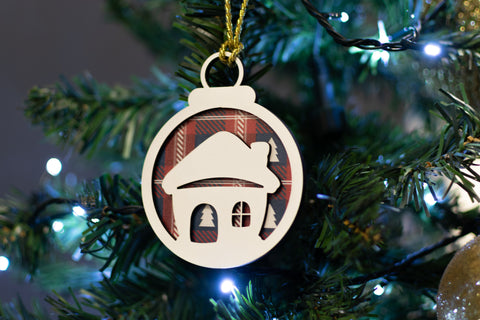 wooden christmas ornaments set of 3 tree decor