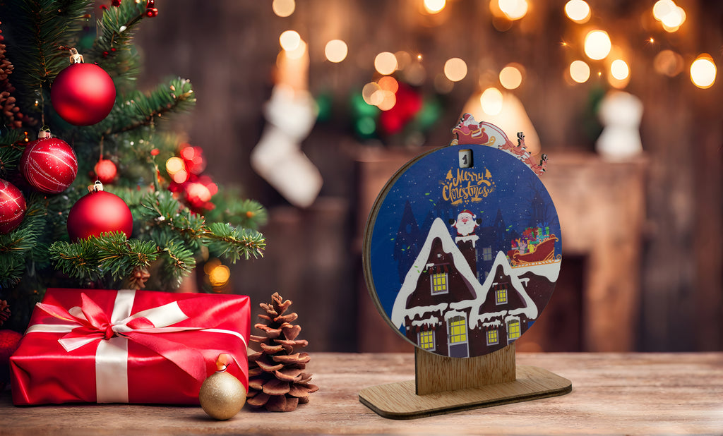 Xylino prosopopoiimeno Christmas Countdown TCD5 me onoma kai frasi – monadiko doro Christougennon gia paidia