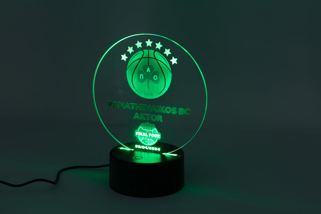 Φωτιστικό RGB Led ''Παναθηναϊκός Euroleague Winners ''