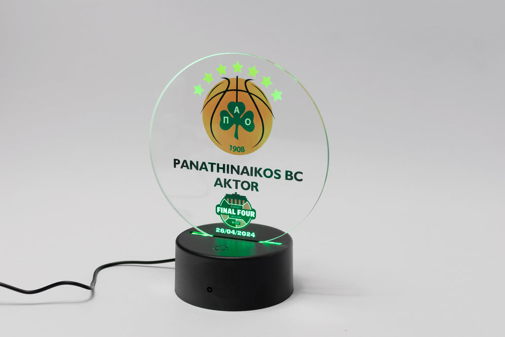 Φωτιστικό RGB Led ''Παναθηναϊκός Euroleague Winners ''