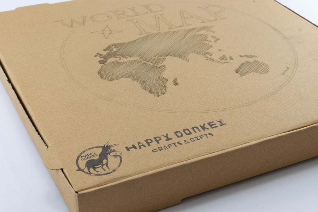 Ξύλινος Παγκόσμιος Χάρτης MDF /Με Ονόματα Χωρών