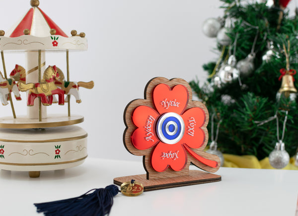 Επιτραπέζιο Χριστουγεννιάτικο Γούρι  ''Τετράφυλλο Τριφύλλι'' CHG-48