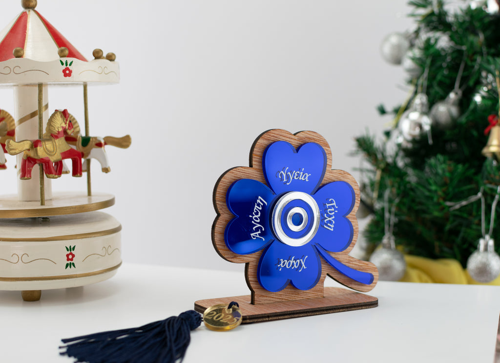 Επιτραπέζιο Χριστουγεννιάτικο Γούρι  ''Τετράφυλλο Τριφύλλι'' CHG-46