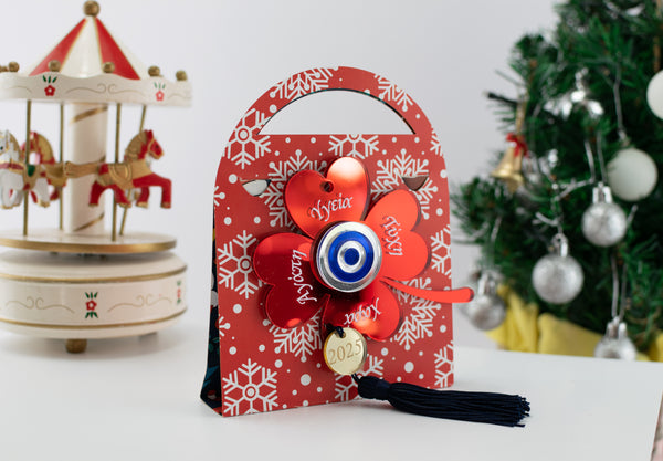 Γούρι Χριστουγεννιάτικο ''Τετράφυλλο Τριφύλλι'' CHG-28