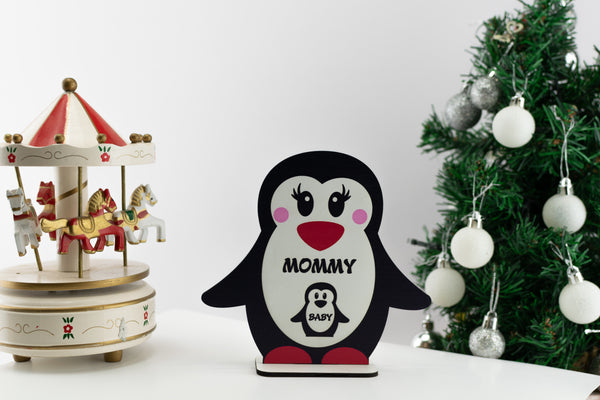 Διακοσμητικό Penguin "Mom with Baby"