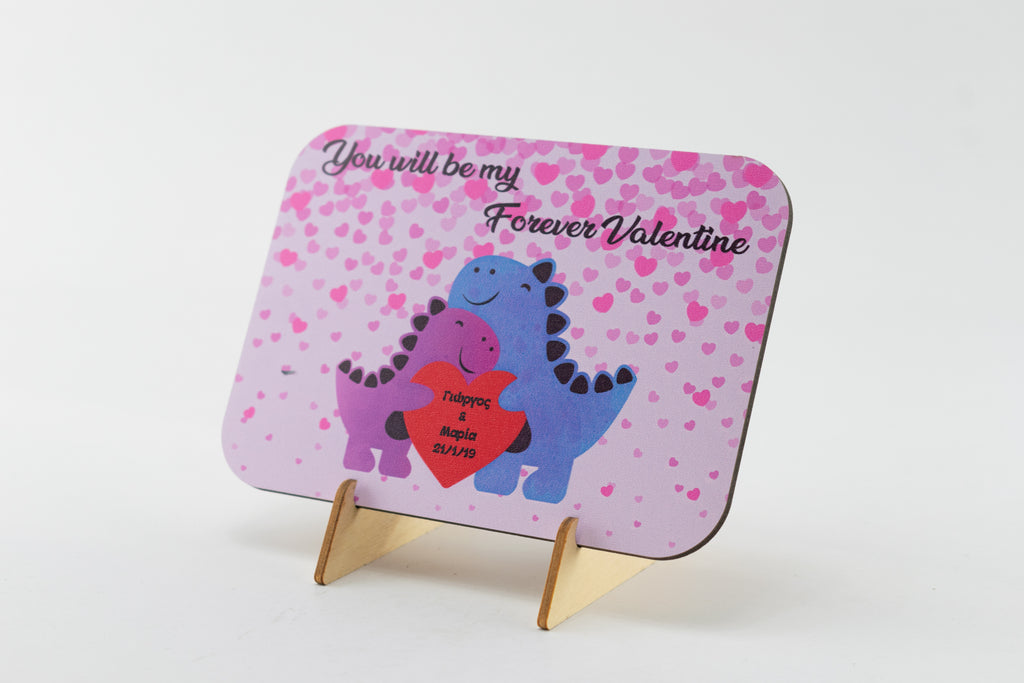 Ξύλινο Kαδράκι "Yoy Will Be My Forever Valentine" Val-3
