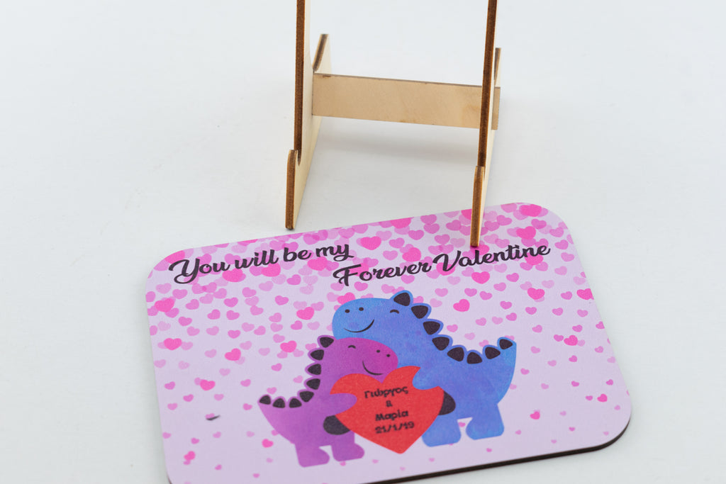 Ξύλινο Kαδράκι "Yoy Will Be My Forever Valentine" Val-3