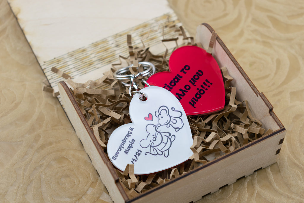 Προσωποποιημένα Μπρελόκ Καρδιές BR-05