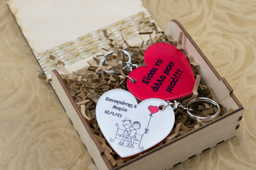 Προσωποποιημένα Μπρελόκ Καρδιές BR-10