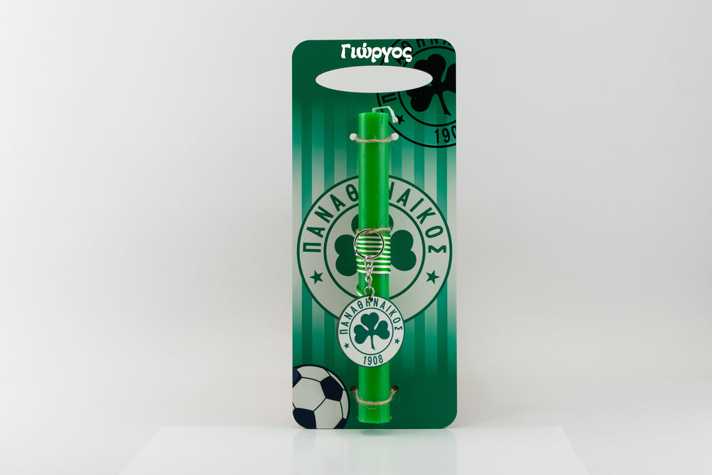 Πασχαλινή Λαμπάδα ''Παναθηναϊκός'' με Ξύλινη Πλάτη