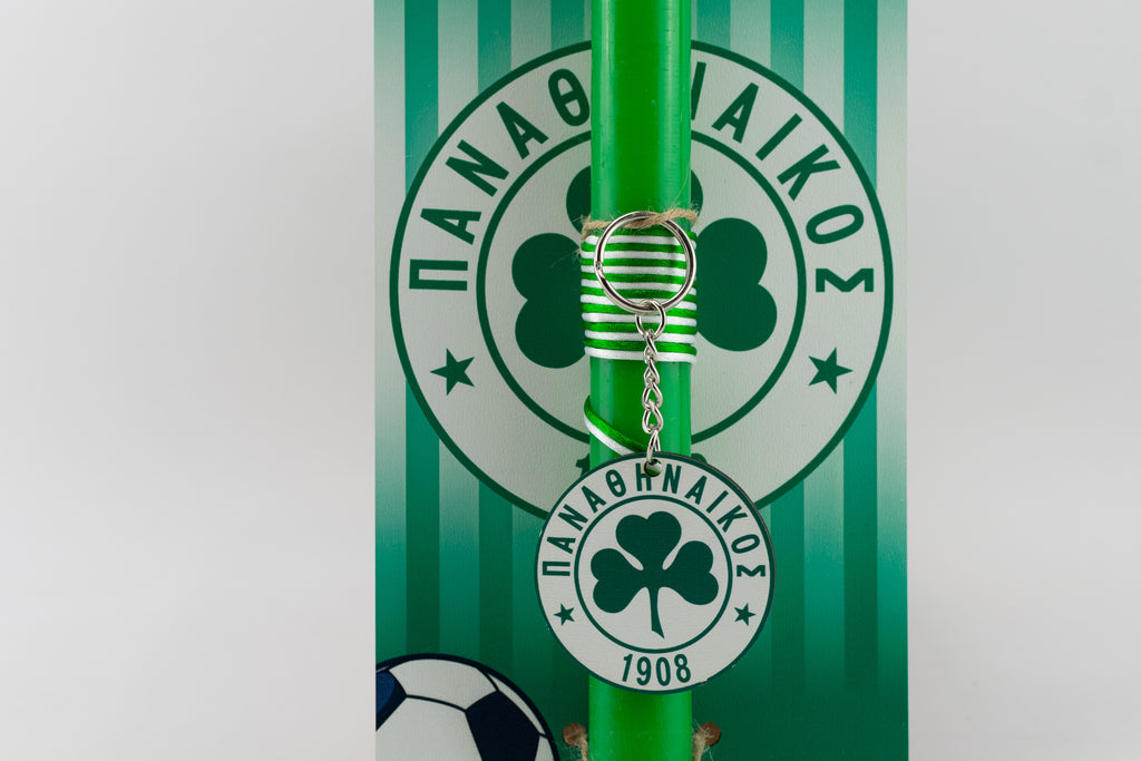 Πασχαλινή Λαμπάδα ''Παναθηναϊκός'' με Ξύλινη Πλάτη