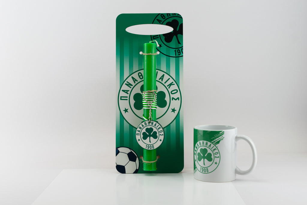 Πασχαλινό Σετ Δώρου ''Παναθηναϊκός'': Λαμπάδα + Κούπα Ομάδας