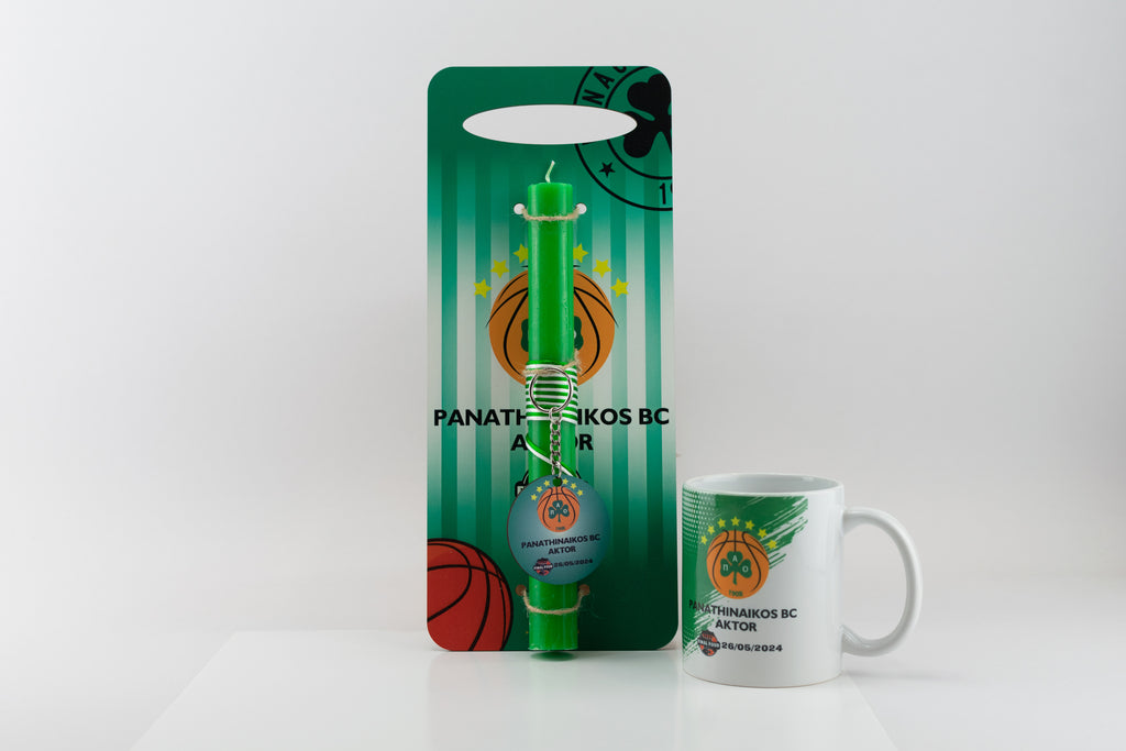 Πασχαλινό Σετ Δώρου ''Παναθηναϊκός - 7ο Αστέρι'': Λαμπάδα + Κούπα Ομάδας
