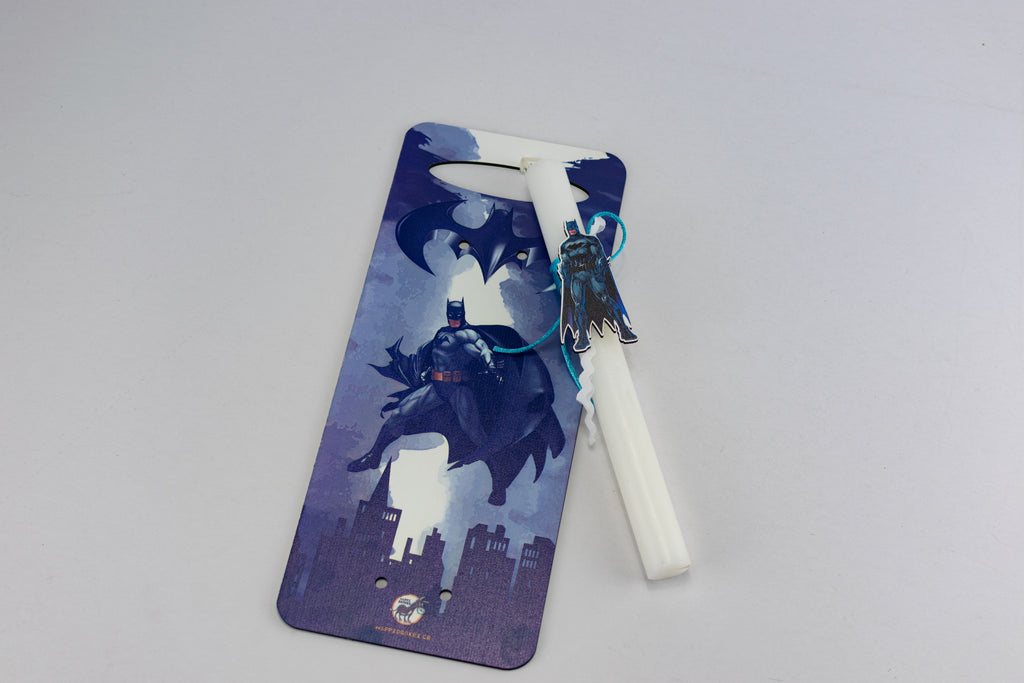 Πασχαλινή Λαμπάδα Batman με Ξύλινη Πλάτη