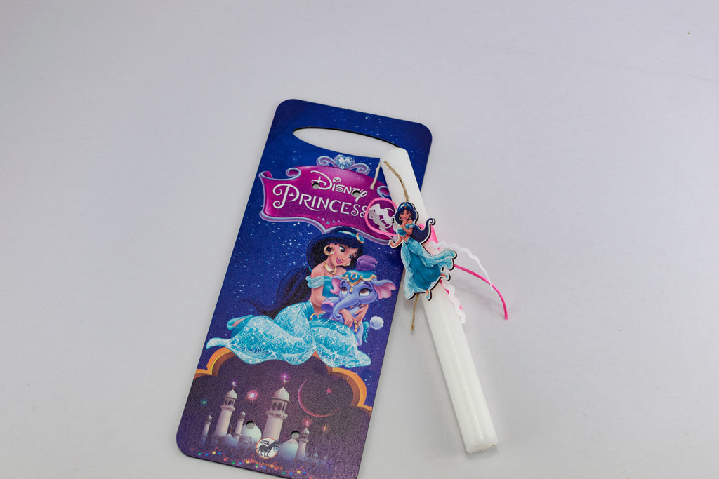 Πασχαλινή Λαμπάδα Jasmine με Ξύλινη Πλάτη