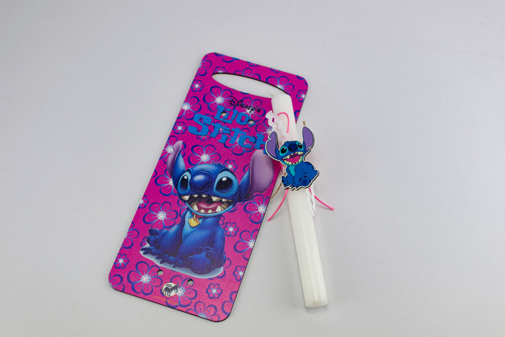 Πασχαλινή Λαμπάδα Stitch με Ξύλινη Πλάτη