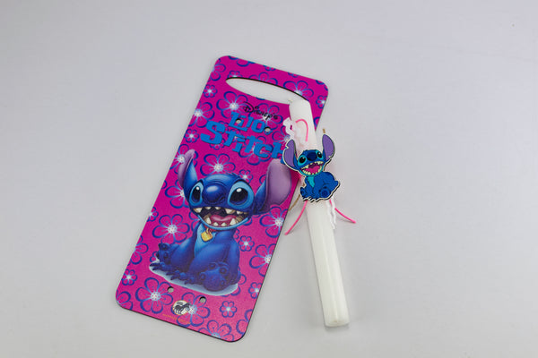 Πασχαλινή Λαμπάδα Stitch με Ξύλινη Πλάτη