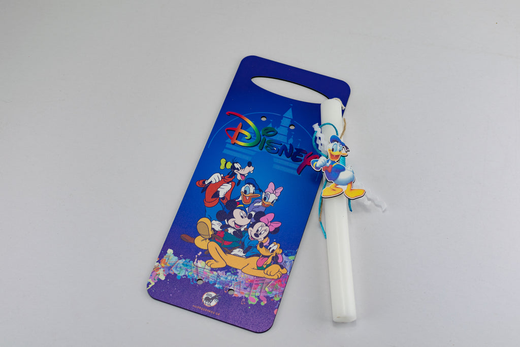 Πασχαλινή Λαμπάδα Donald Duck με Ξύλινη Πλάτη