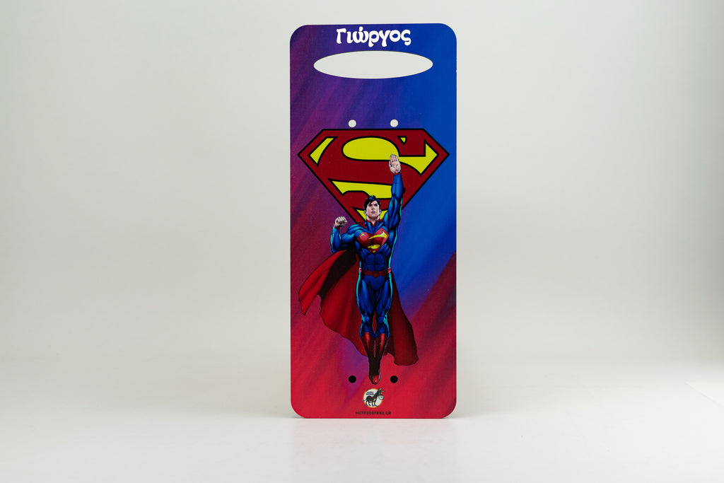 Πασχαλινή Λαμπάδα Superman με Ξύλινη Πλάτη