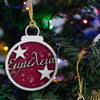 Χριστουγεννιάτικα στολίδια με ονόματα – προσωποποιημένες ξύλινες μπάλες για το δέντρο από το Happy Donkey