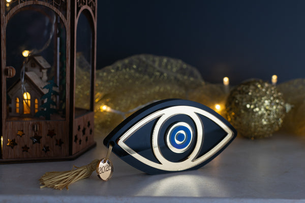 Premium Χριστουγεννιάτικο Γούρι 2026 Μάτι LTG-6 (Μαύρο)