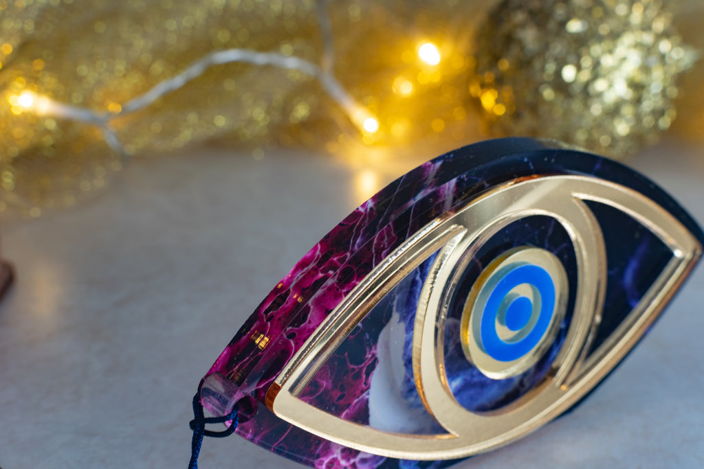 Premium Χριστουγεννιάτικο Γούρι 2026 Μάτι LTG-6 (Μάρμαρο)