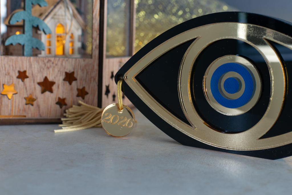 Premium Χριστουγεννιάτικο Γούρι 2026 Μάτι LTG-6 (Μαύρο)