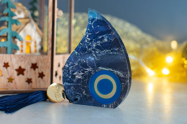 Premium Χριστουγεννιάτικο Γούρι 2026 Σταγόνα STG-3 (Μάρμαρο)