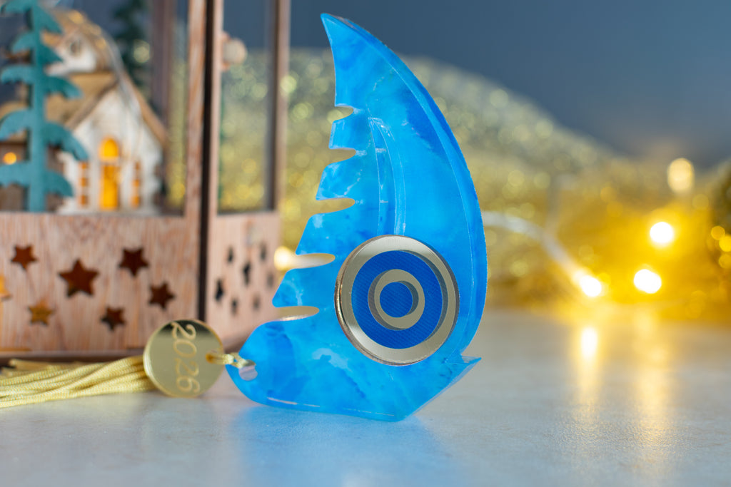 Premium Χριστουγεννιάτικο Γούρι 2026 Καράβι STG-2 (Μάρμαρο)