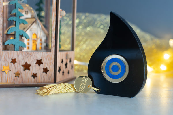 Premium Χριστουγεννιάτικο Γούρι 2026 Σταγόνα STG-3 (Μαύρο)