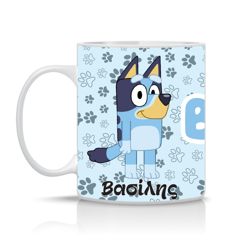 Παιδική κούπα Bluey με όνομα παιδιού – προσωποποιημένο δώρο για παιδί