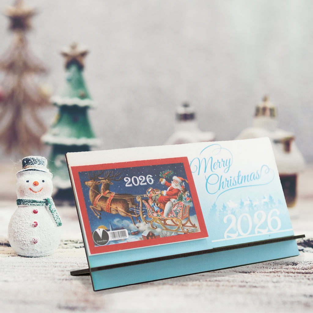 Ξύλινο Ημερολόγιο Επιτραπέζιο 2026 CHC-1