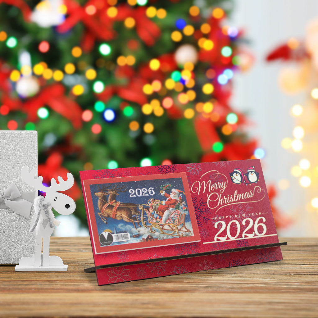 Ξύλινο Ημερολόγιο Επιτραπέζιο 2026 CHC-3