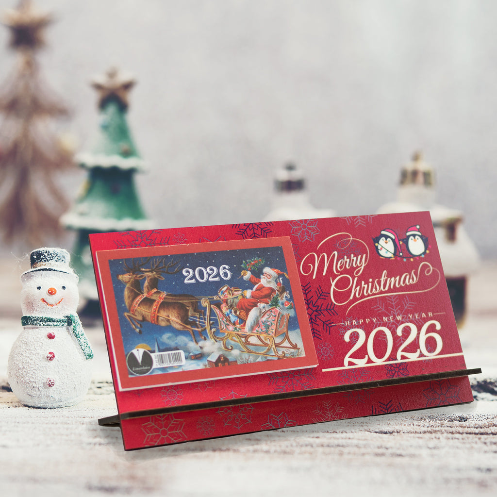 Ξύλινο Ημερολόγιο Επιτραπέζιο 2026 CHC-3