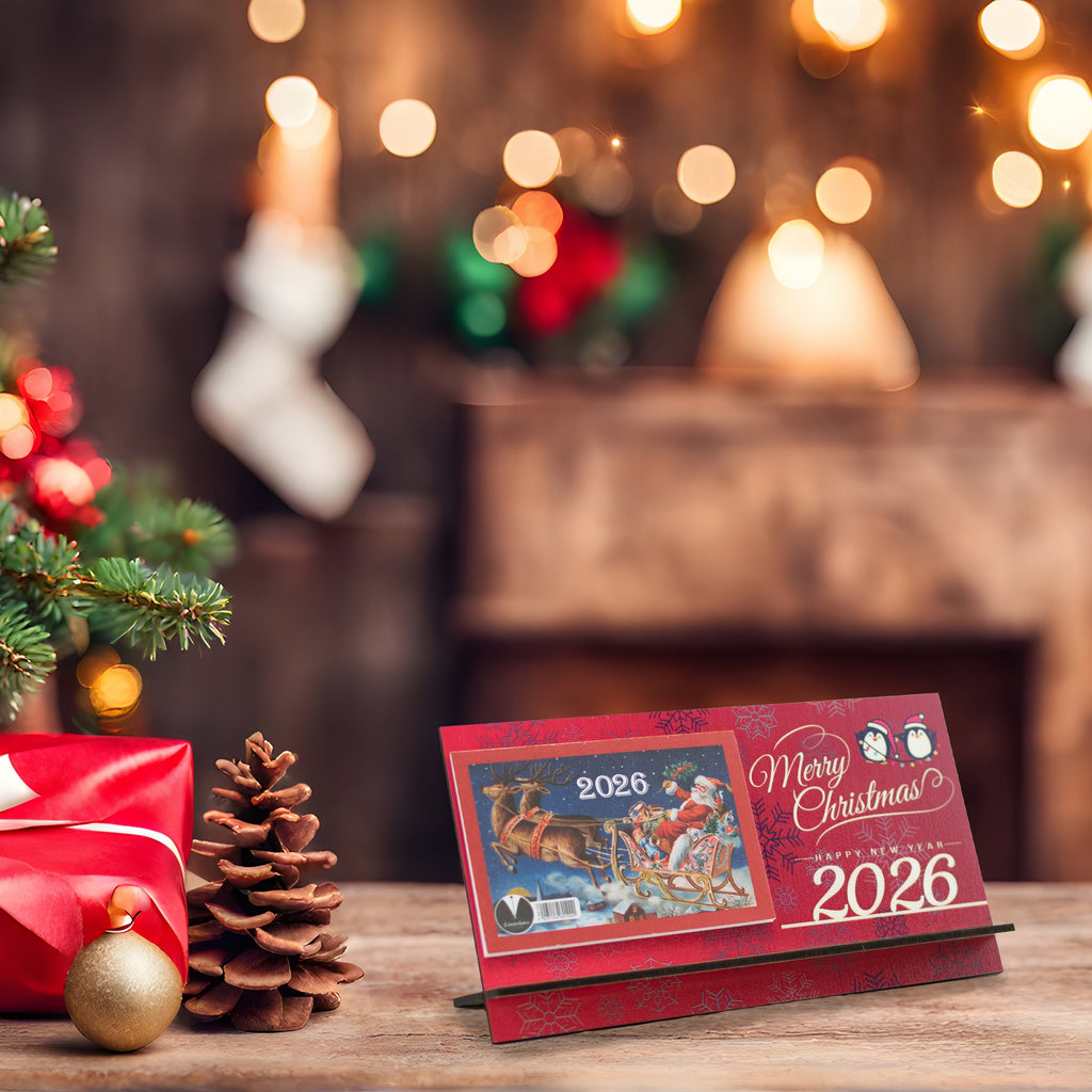 Ξύλινο Ημερολόγιο Επιτραπέζιο 2026 CHC-3