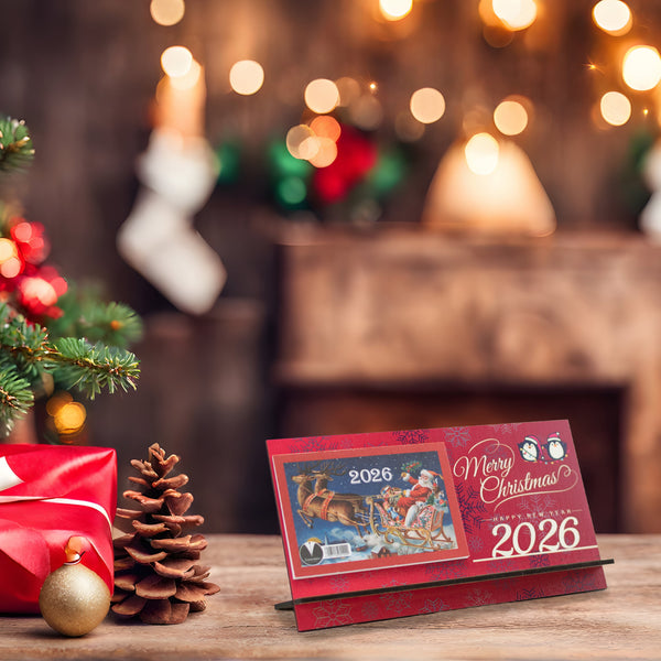 Ξύλινο Ημερολόγιο Επιτραπέζιο 2026 CHC-3