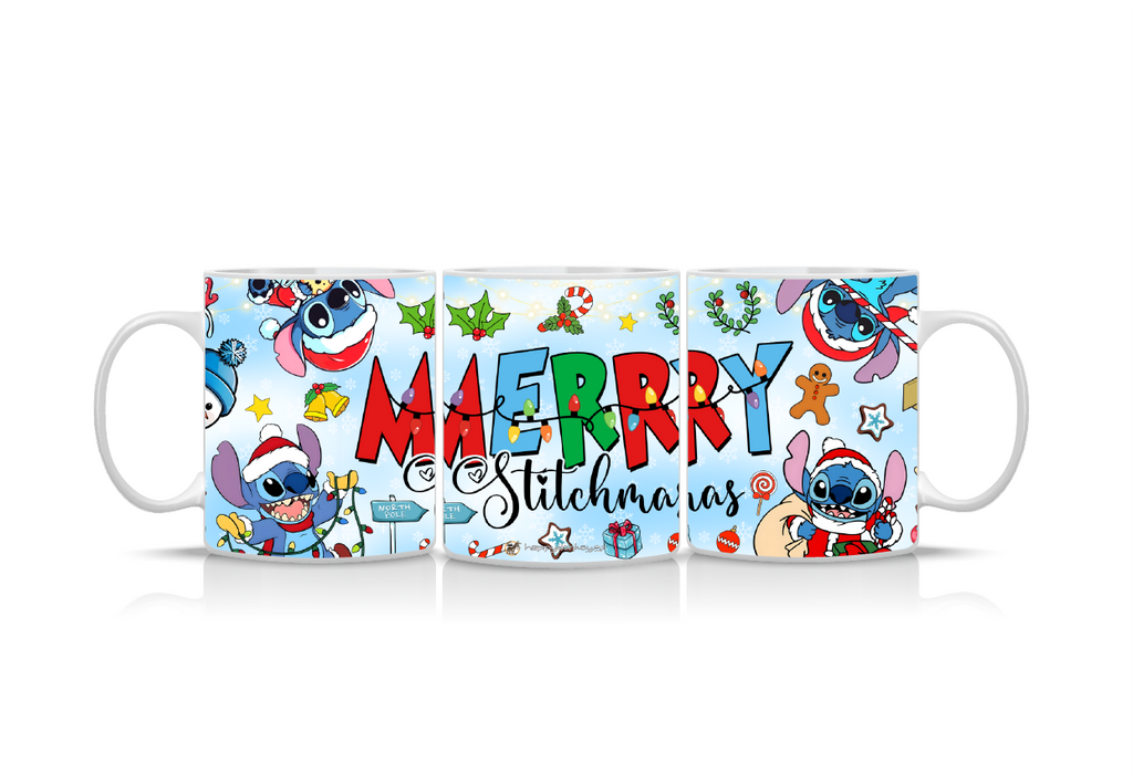 Προσωποποιημένη Κούπα Stitch Christmas– Δώρο που Φέρνει Χαμόγελα