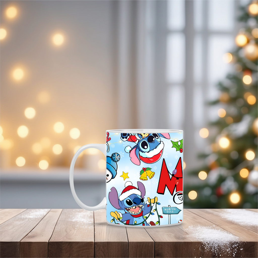 Προσωποποιημένη Κούπα Stitch Christmas– Δώρο που Φέρνει Χαμόγελα
