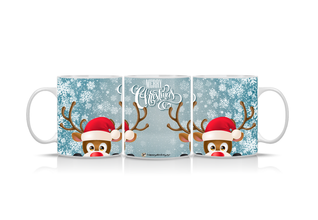 Χριστουγεννιάτικη κούπα Rudolph με σχέδιο ταράνδου – Ιδανική για δώρο Χριστουγέννων