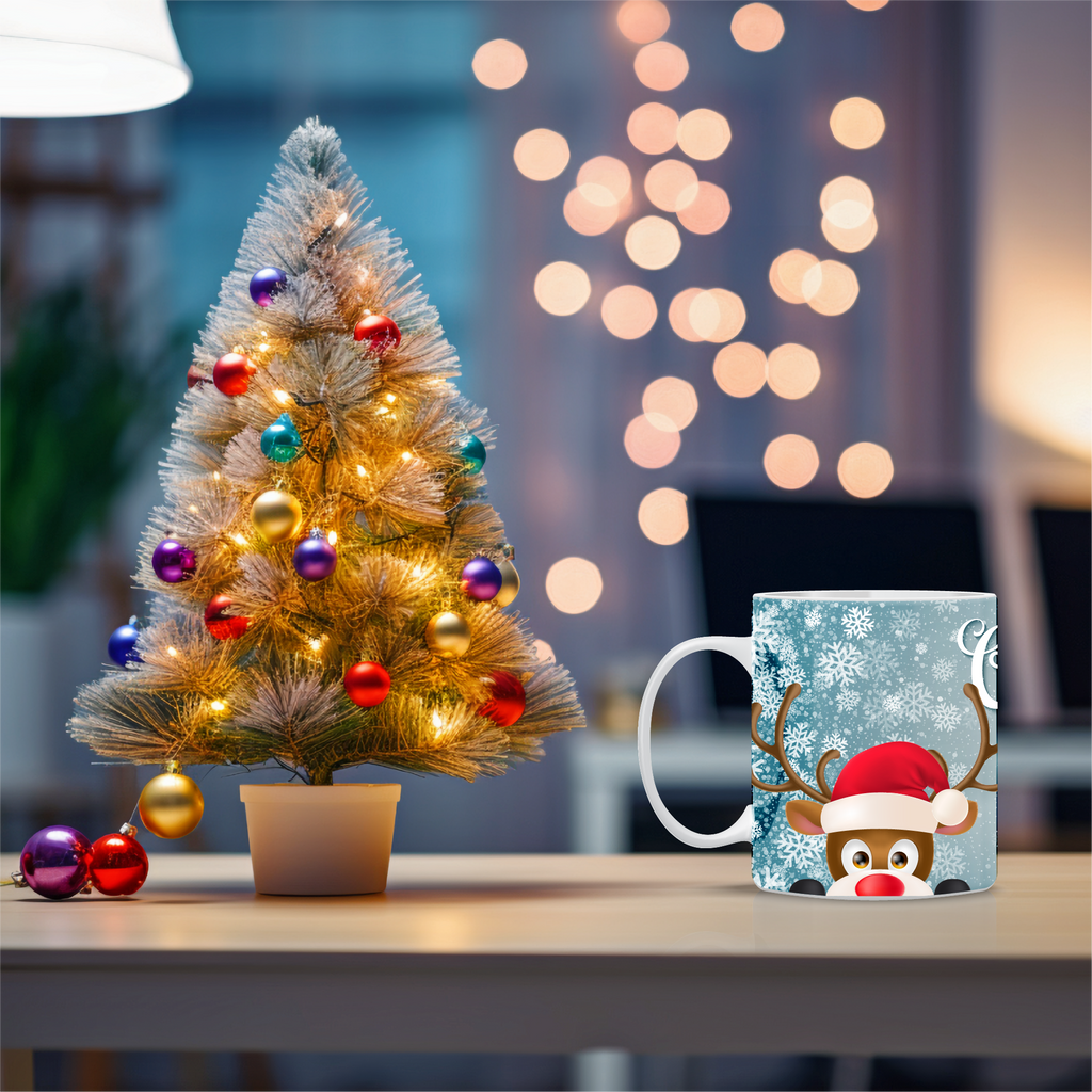 Χριστουγεννιάτικη κούπα Rudolph με σχέδιο ταράνδου – Ιδανική για δώρο Χριστουγέννων