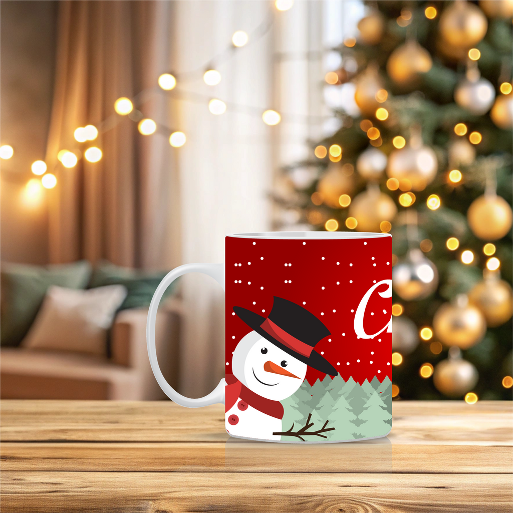 Χριστουγεννιάτικη κούπα Snowman & Reindeer – Κούπα με χιονάνθρωπο και ελαφάκι