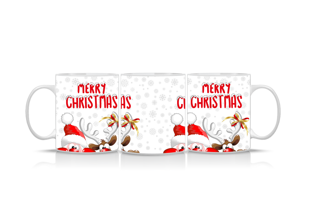 Χριστουγεννιάτικη κούπα Santa & Reindeer – Κούπα με Άγιο Βασίλη και ελαφάκι