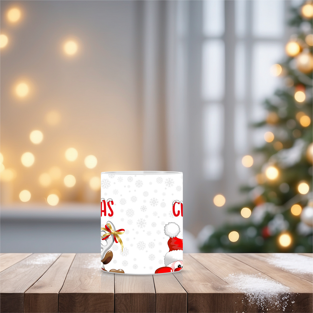 Χριστουγεννιάτικη κούπα Santa & Reindeer – Κούπα με Άγιο Βασίλη και ελαφάκι