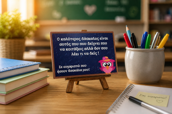 Αναμνηστικό Δώρο για Δασκάλους "Mini Καμβάς " TS8