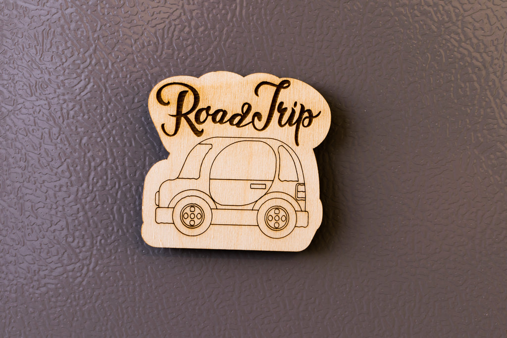 Ξύλινο Μαγνητάκι Retro "Road Trip" MR8