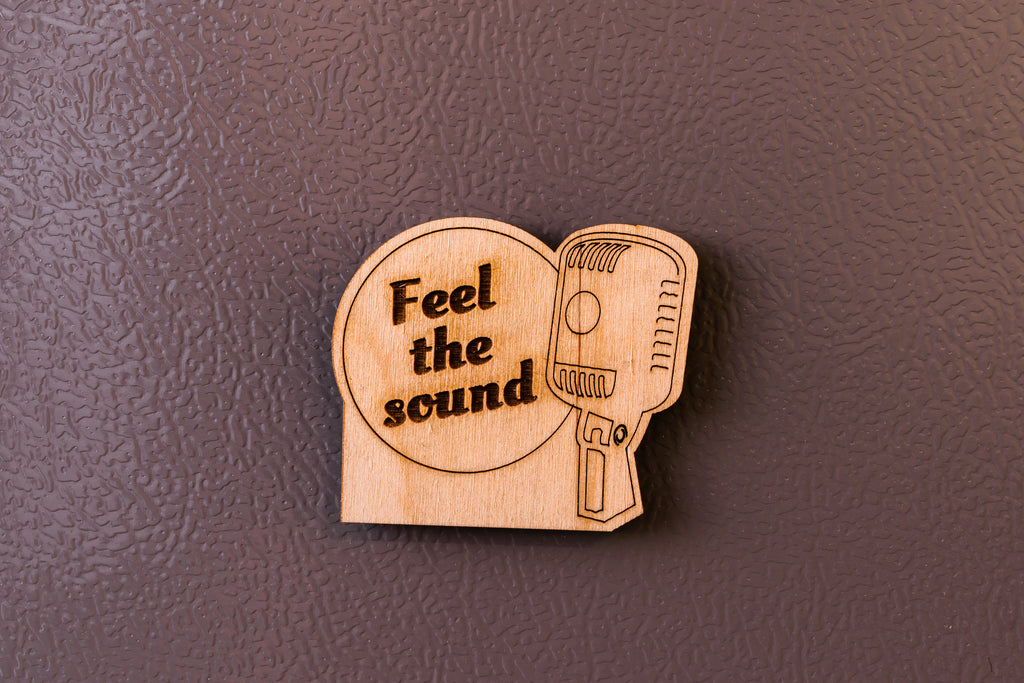 Ξύλινο Μαγνητάκι Retro "Feel the Sound" MR6