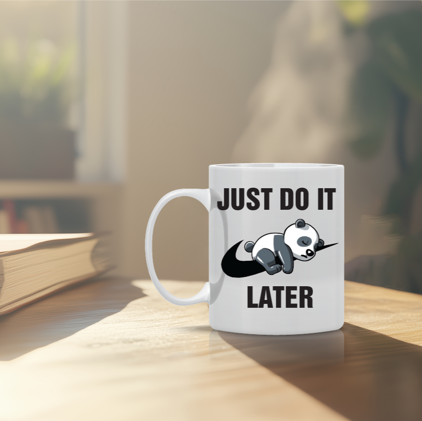 Προσωποποιημένη κούπα Panda – Just Do It Later με δυνατότητα προσθήκης ονόματος