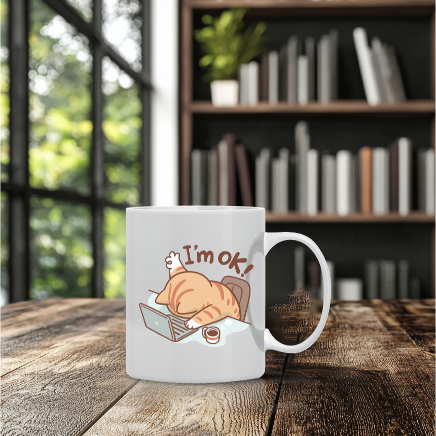 Προσωποποιημένη κούπα I’m OK – Χιουμοριστικό δώρο με δυνατότητα προσθήκης ονόματος