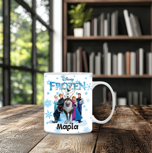 Παιδική κούπα Frozen με όνομα παιδιού – προσωποποιημένο δώρο για κορίτσι