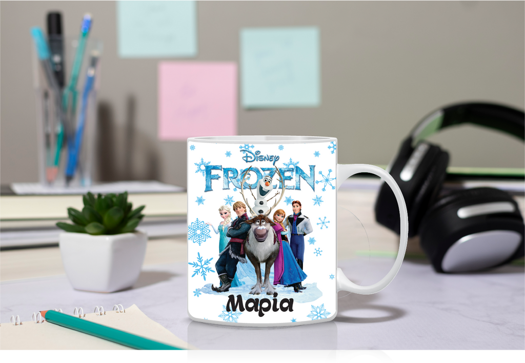 Παιδική κούπα Frozen με όνομα παιδιού – προσωποποιημένο δώρο για κορίτσι
